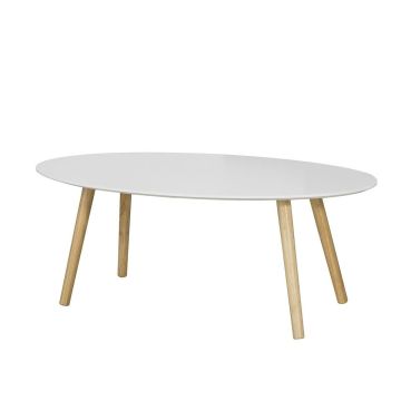 Журнальный столик 105x60x40см., белого/светло-коричневого цвета