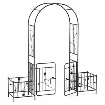 Garden arch, 2 gates, 2 pots, 80 × 87 × 20 inches