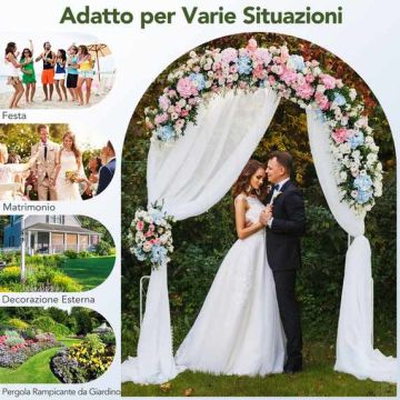 Garden arch, White, 37 × 240 × 167 cm