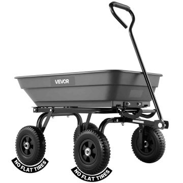 Puutarhakuormakärry VEVOR GC-018A, enintään 181 kg, 930 / 1630 × 530 × 500 mm