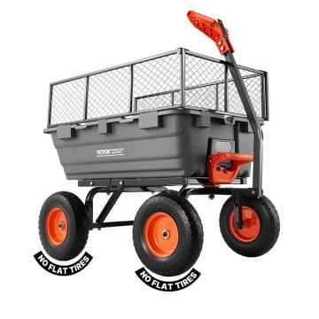 Puutarhakippikärry VEVOR TC4273C, 544 kg, 110 × 66 × 79 cm
