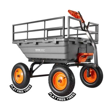 Puutarhakärry VEVOR TC4283, 15 kuutiojalkaa, 1240 × 990 × 975 mm