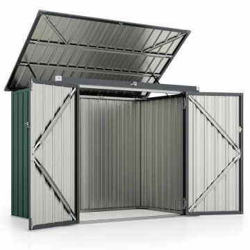 Garden shed, 2 doors, Green, 172 × 130 × 95.5 cm