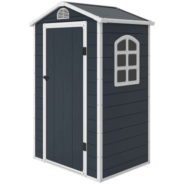 Садовый сарай Outsunny 134x104x204см, тёмно-серого цвета
