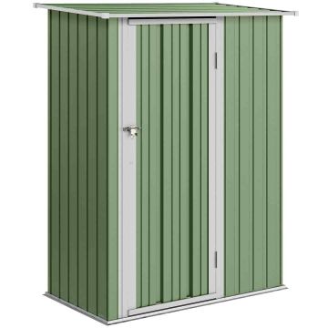 Садовый сарай Outsunny 142x84x189см, зелёно-белый