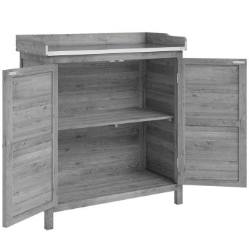Puutarhakaappi, 2 hyllyä, 83 × 92 × 40 cm