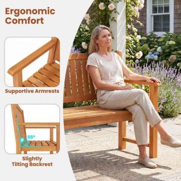 Garden bench, 3-seater, 150 × 53.5 × 89 cm