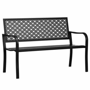 Puutarhapenkki Outsunny 127x63x83cm., musta