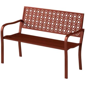 Садовая скамейка Outsunny 127x63x85 см, красная.