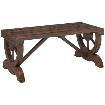 Puutarhapenkki Outsunny 98x50x39.5cm., ruskea