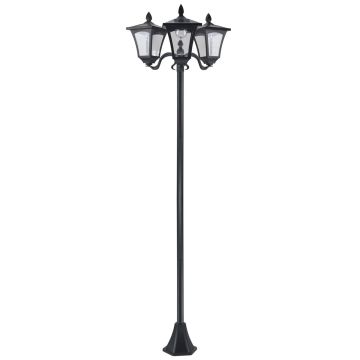 Садовый светильник с солнечной батареей Outsunny 51,5x47x182,5см, черного цвета