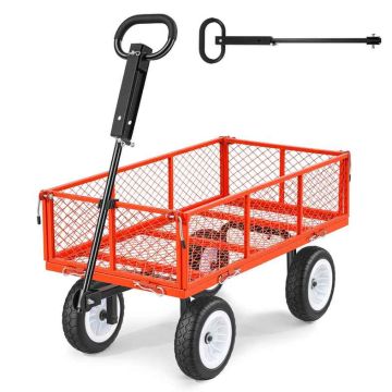 Puutarhakärry VEVOR TC-900R, 408,2 kg kantavuus, Punainen, 96 × 24,5 × 51 cm