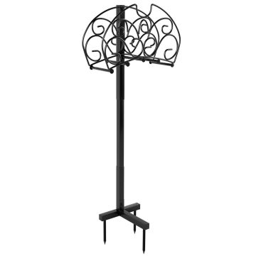 Garden hose holder, with shelf, 40.64 × 17.78 × 106.68 cm