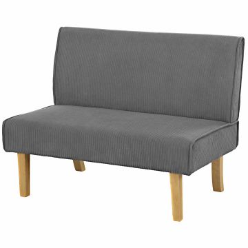 Sohva Homcom 110x62x85cm, harmaa/vaaleanruskea