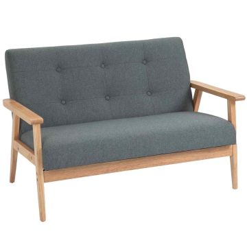 Sohva Homcom 115x66,5x73cm, harmaa/vaaleanruskea
