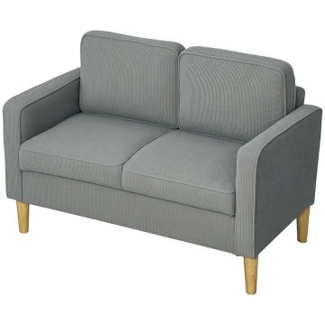 Sohva Homcom 117x63x79cm, harmaa/vaaleanruskea
