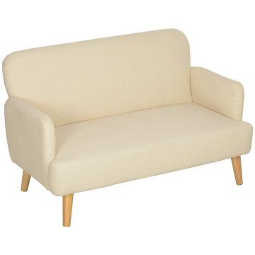 Sohva Homcom 130x74x79cm, kerma-vaaleanruskea väri