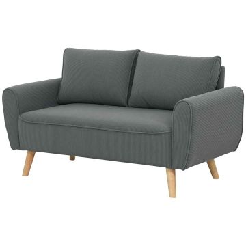 Sohva Homcom 145x75x78cm, harmaa/vaaleanruskea väri