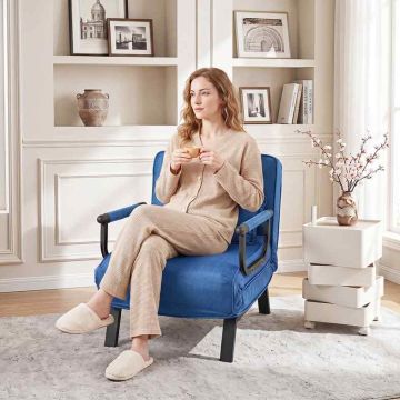 Sofa bed, 3 in 1, 5 positions, Blue