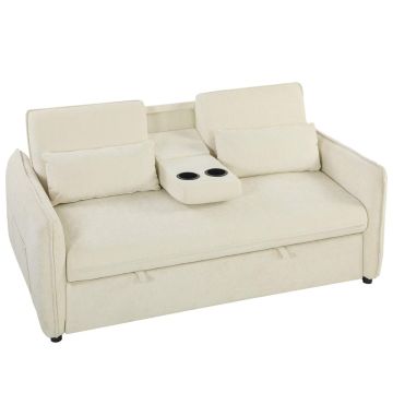 Vuodesohva, 3-in-1, Beige, 166 × 90 × 84 cm
