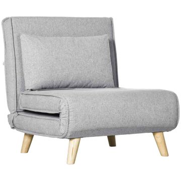 Vuodesohva, 6 selkänojan asentoa, Vaaleanharmaa, 72 × 79 × 78 cm