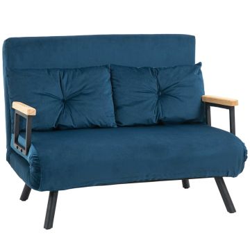 Sohvasänky Homcom 102x73x81cm, tummansininen/musta