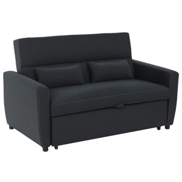 Sohvasänky Homcom 155x90x88,5cm, musta