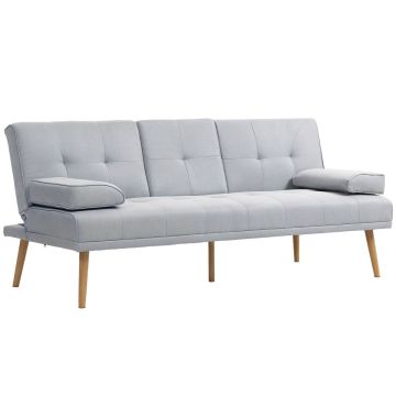 Sohvasänky Homcom 181x77x78cm, harmaa/vaaleanruskea väri