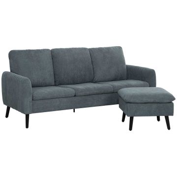 Sohva ja rahi Homcom 196x140x88cm, tummanharmaa