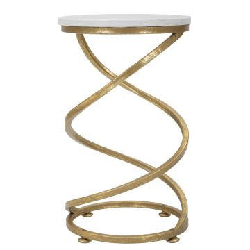 Spiral Marble Side Table
