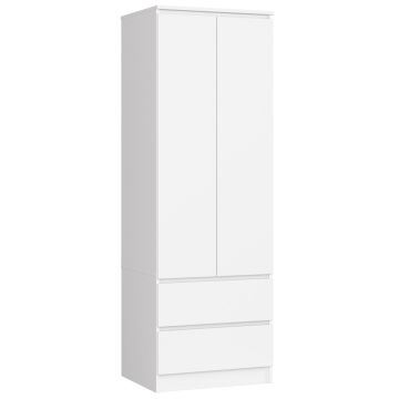 Шкаф STAR S60, 2 дверцы и 2 ящика, Коричневый, 60 × 180 × 51 см