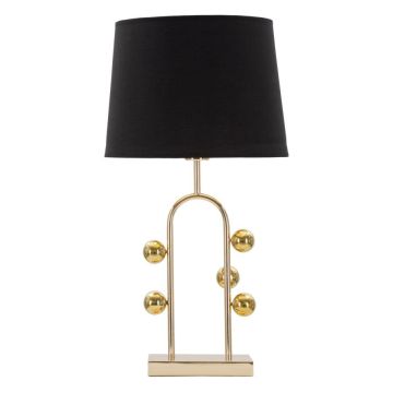 Bubble table lamp, 1 light source, Black/gold