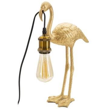 Table lamp Flamingo, 1 light source, Gold, 13 × 39.5 × 11.5 cm