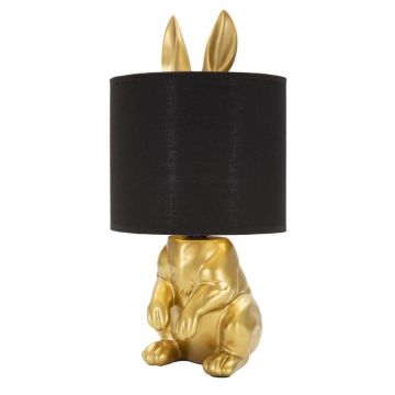 Rabbit Table Lamp, 1 Light Source, Gold/Black