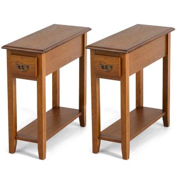 Sivupöydät, 2 kpl, Keltainen, 55,88 × 60,96 × 21,59 cm