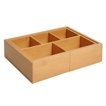 Pöytäorganisaattori Homcom 24,6x17,6x7cm, vaaleanruskea