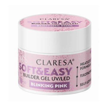 Kynsien rakennusgeeli Claresa Soft&Easy, Vaaleanpunainen