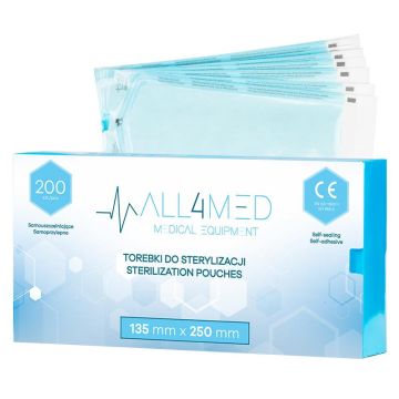 Sterilointipussit ALL4MED, 200 kpl, 135 × 250 mm