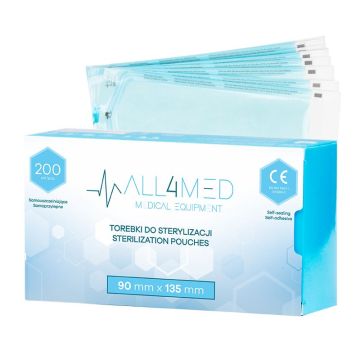 Sterilointipussit ALL4MED, 200 kpl, 90 × 135 mm