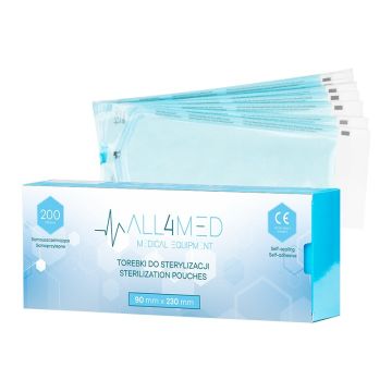 Sterilointipussit ALL4MED, 200 kpl, 90 × 230 mm