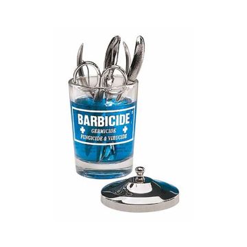 Lasinen desinfiointiastia Barbicide