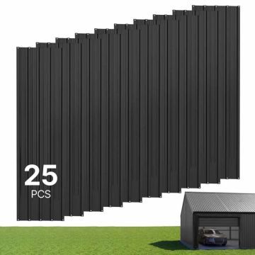Kattopaneelit VEVOR SKU2025009, 25 kpl, Musta, 154 × 42,6 cm