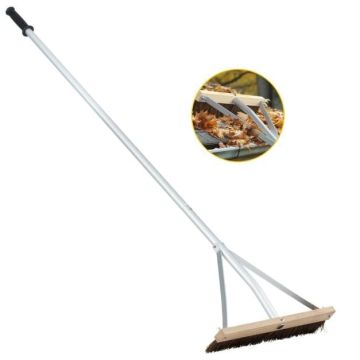 Roof brush, 5 extension rods, 46 × 10 × 165–626 cm