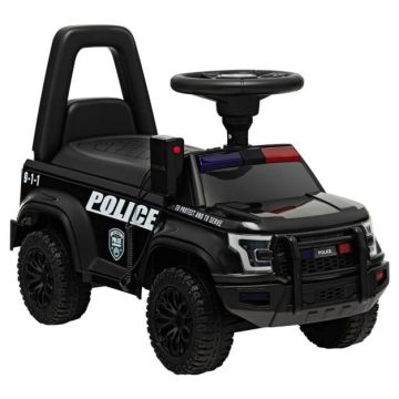 Työnnettävä poliisiauto, Musta, 62 × 29 × 43 cm