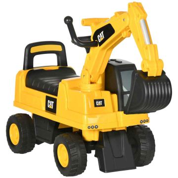 Työntökärryinen lasten auto Homcom 85x27,5x47,5cm, keltainen/musta väri