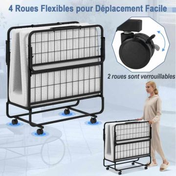 Folding bed, With mattress