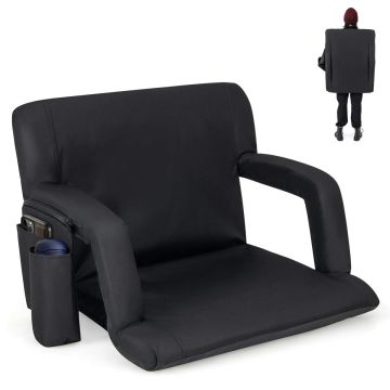 Folding Chair with 6-position backrest, black