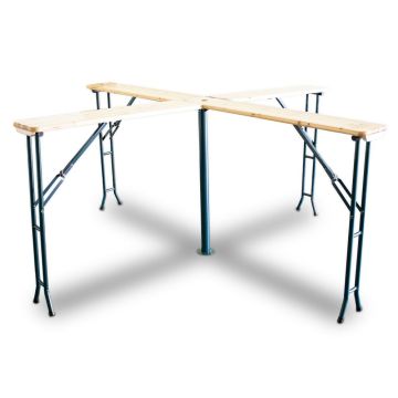 Kokoontaitettava ulkopöytä Bituxx, enintään 20 henkilölle, 241 × 241 × 103 cm