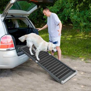 Foldable pet ramp with metal frame, non-slip, 82x37x13.5 cm