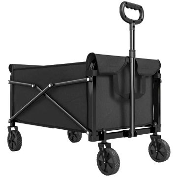 Kokoontaitettava puutarhakärry, 80 l tilavuus, 78 × 47,5 × 92 cm